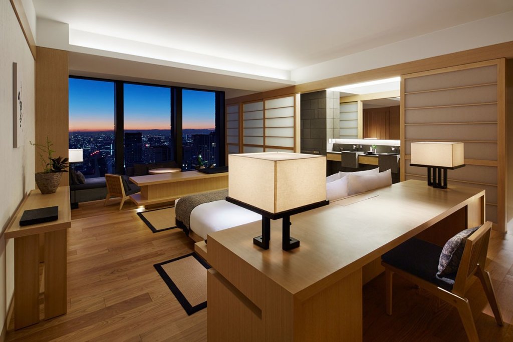 hotel room in aman tokyo