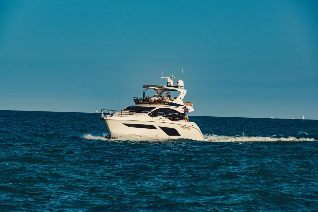 small boat in ocean