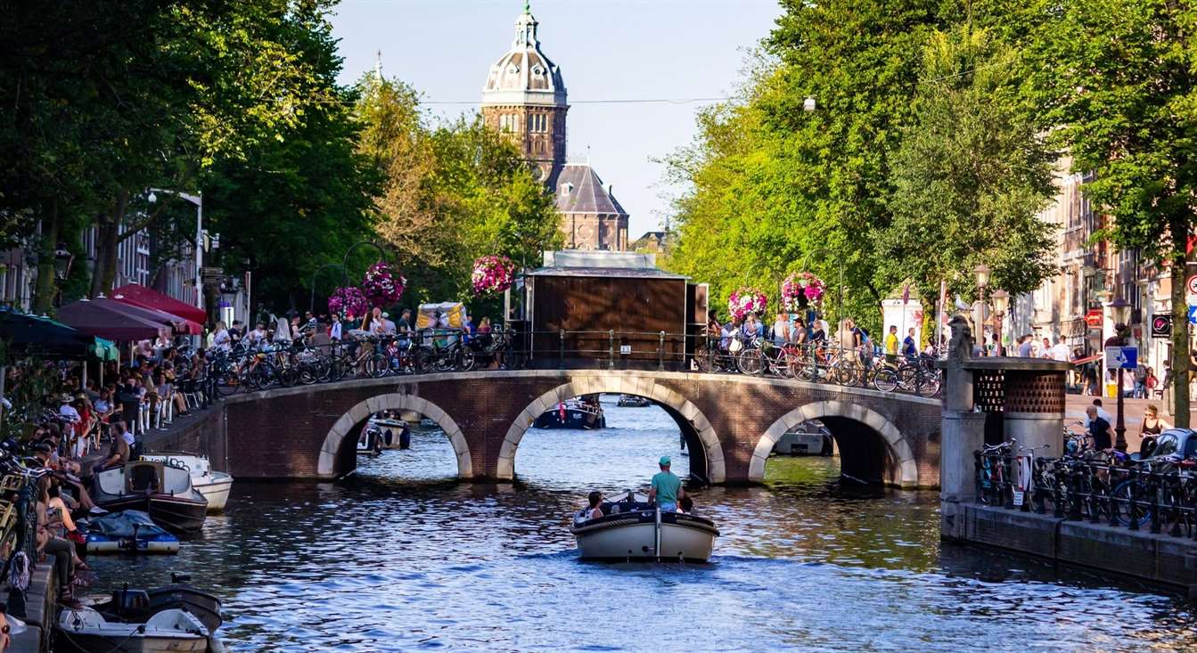 boat going through canal