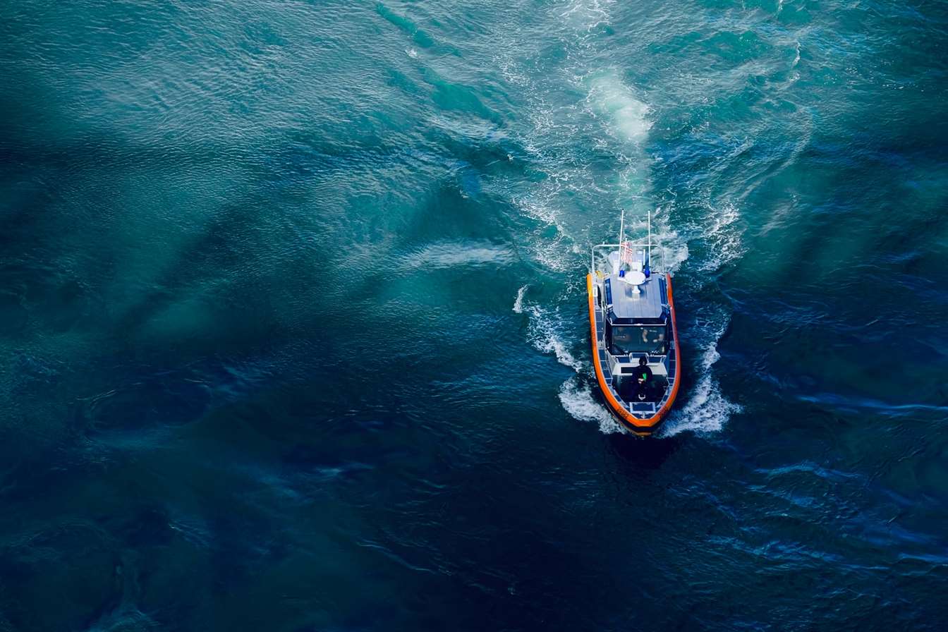 top view of a boat