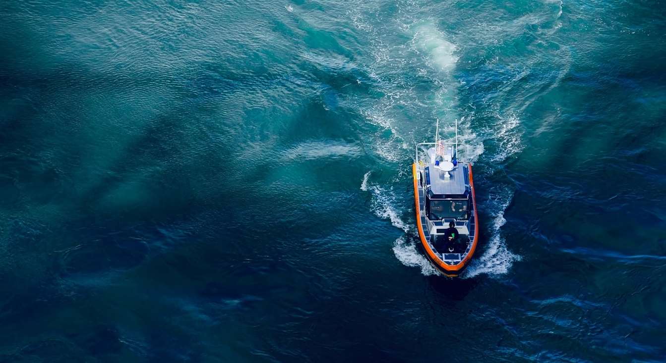 top view of a boat