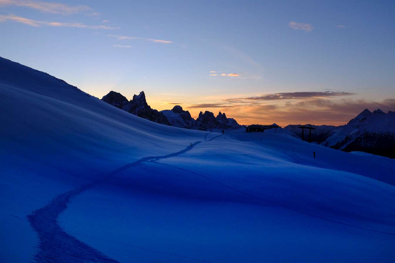 sonwy mountain in italy