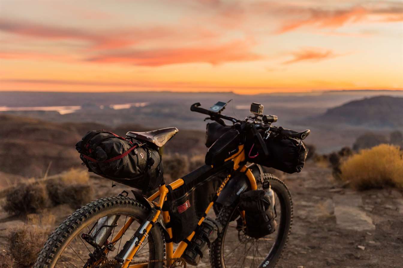bike on a cliff